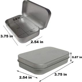 img 2 attached to 📦 Hinged Tin Box Container Kit - 24pcs Mini Portable Small Storage Containers, Metal Tin Box with Lid, Empty Tin Box for Home Storage - 3.7x2.3x0.8 inch