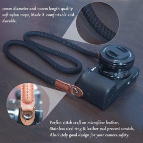 img 3 attached to Пушистый шнурок для камеры VKO, плечевой ремень для камеры Sony A6100 A6600 A6000 A6300 A6500 A6400 RXIR II RX10 IV X100F X-T30 X-T3 X-T4 X-T20 X-T2 X100T - черный