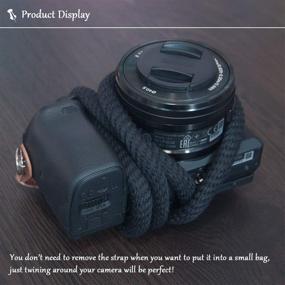 img 2 attached to Пушистый шнурок для камеры VKO, плечевой ремень для камеры Sony A6100 A6600 A6000 A6300 A6500 A6400 RXIR II RX10 IV X100F X-T30 X-T3 X-T4 X-T20 X-T2 X100T - черный