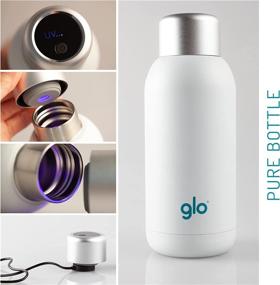 img 3 attached to 🚰 Glo - Stainless Steel BPA Free 400ml Water Purifying Bottle: Hot for 12h, Cold for 24h, Odor/Taste-Free & Self-Cleansing