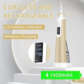 img 3 attached to Leuxe Water Flosser: Professional Portable Dental Flosser for Braces, Wireless Charging, IPX7 Waterproof