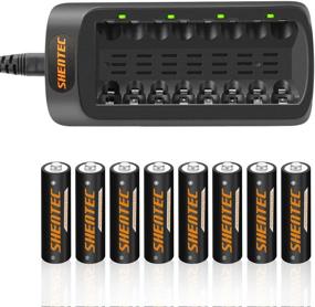 img 4 attached to Shentec 8-Pack 2.5Ah High-Capacity Rechargeable AA 🔋 Batteries Ni-MH with Charger for AA & AAA Batteries