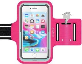 img 4 attached to 📱 Smartlle Sport Armband Running Case for iPhone 8 Plus, 7 Plus, 6s Plus, 6 Plus, Samsung Galaxy S8 Plus, LG - Compatible with Otterbox, Lifeproof & Other Cases - Water Resistant Fitness Gym Workout Case with Key/Card Holder