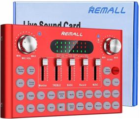 img 4 attached to 🎧 REMALL Podcast Equipment Bundle: V8 Sound Card with Audio Mixer for Streaming, Bluetooth Sound Card for Microphone with Voice Changer Sound Effects Board, Sound Mixer for Streaming, Gaming, Phone, and PC