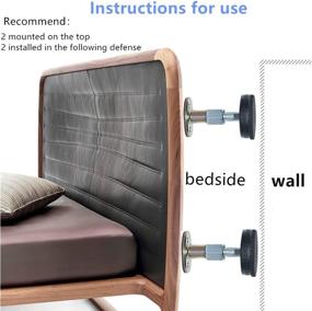 img 2 attached to 🛏️ Headboard Pad Set with Bed Frame Anti-Shake Tool, Stoppers & Telescopic Support - Prevent Loosening, Anti-Shake Fixer for Bedside Shockproof - 4 Pack (1.85-2.51")