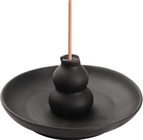 img 1 attached to 🧘 Meditative Moments: Miupoo Brown Glazed Ceramic Gourd Incense Burner - Aesthetic Censer for Incense Lovers