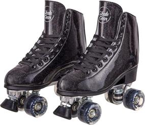 img 2 attached to 🌟 C SEVEN Sparkly Outdoor Roller Skates: Enhanced with Faux Leather