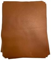 🧵 naturally textured: 8.5'' x 11'' pre cut cognac leather pieces - one piece of genuine grain cow leather logo