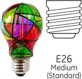 img 1 attached to 🌈 Vibrant Stained Glass LED Light Bulb - Illuminate your Home, Party, Recreation Room, Balcony & Garden with A60 LED Bulbs!