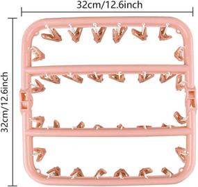 img 3 attached to 🌸 SteelFever Foldable Clip and Drip Hanger: Hanging Drying Rack (Light Pink) - 32 Clips for Efficient Air Drying