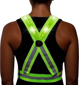 img 3 attached to USB Rechargeable SJ Ultra LED Reflective Vest for High Visibility Safety - Ideal for Running, Cycling, and Construction (Neon)