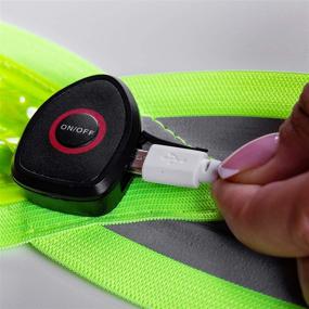 img 1 attached to USB Rechargeable SJ Ultra LED Reflective Vest for High Visibility Safety - Ideal for Running, Cycling, and Construction (Neon)