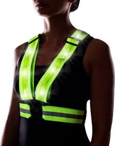 img 4 attached to USB Rechargeable SJ Ultra LED Reflective Vest for High Visibility Safety - Ideal for Running, Cycling, and Construction (Neon)