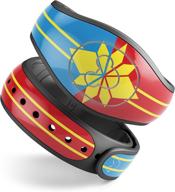 🌟 captain marvelous vinyl decal wrap cover: enhance your disney magicband 2 with design skinz logo