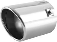 🚗 stainless steel chrome exhaust tip for 1.75 to 2.5 inch tail pipe - car muffler tips logo