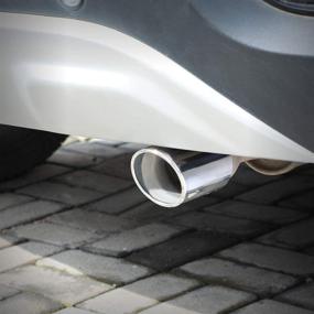 img 1 attached to 🚗 Stainless Steel Chrome Exhaust Tip for 1.75 to 2.5 Inch Tail Pipe - Car Muffler Tips