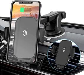 img 3 attached to 📱 KKUYI Wireless Car Charger: 15W Qi Fast Charging | Air Vent Phone Holder | For iPhone13/12/11/11Pro/11Pro Max/XS/XR/X/8/8+ | Samsung S10/S10+/S9/S9+/S8/S8+ & More