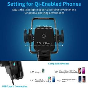 img 2 attached to 📱 KKUYI Wireless Car Charger: 15W Qi Fast Charging | Air Vent Phone Holder | For iPhone13/12/11/11Pro/11Pro Max/XS/XR/X/8/8+ | Samsung S10/S10+/S9/S9+/S8/S8+ & More