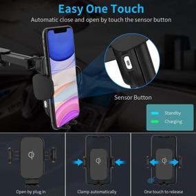 img 1 attached to 📱 KKUYI Wireless Car Charger: 15W Qi Fast Charging | Air Vent Phone Holder | For iPhone13/12/11/11Pro/11Pro Max/XS/XR/X/8/8+ | Samsung S10/S10+/S9/S9+/S8/S8+ & More