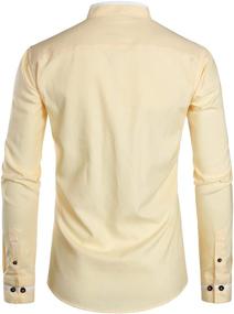 img 3 attached to 👕 ZEROYAA Men's Clothing: Stylish Hipster Mandarin Collar Sleeves for Shirts".