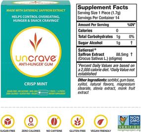 img 2 attached to 🌱 Uncrave Gum with Satiereal Saffron Extract - Control Cravings, Suppress Appetite, and Support Healthy Weight Management - Boost Mood - Crisp Mint Flavor, 7-Pack Box
