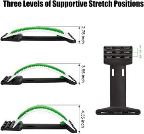 img 1 attached to 🔥 Emoly Back Stretcher - Effective Lower and Upper Back Pain Relief, Lumbar Stretching Tool, Posture Corrector - Support for Office Chair, Upper Back Pain Relief and Stretcher (White/Green)