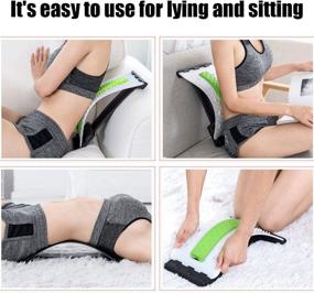 img 2 attached to 🔥 Emoly Back Stretcher - Effective Lower and Upper Back Pain Relief, Lumbar Stretching Tool, Posture Corrector - Support for Office Chair, Upper Back Pain Relief and Stretcher (White/Green)