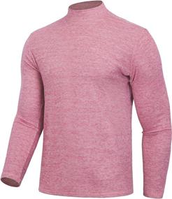 img 4 attached to 👕 Men’s Long Sleeve Base Layer Shirts - Thermal Mock Turtleneck Undershirt