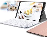 📱 galaxy tab a 10.1 2019 keyboard case: sleek rosegold design with detachable wireless keyboard - wineecy pu leather for sm-t510 sm-t515 logo