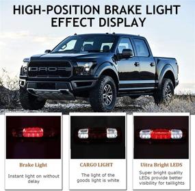 img 2 attached to Улучшенный светодиодный задний тормозной грузовой светильник для Ford F150 04-08, Explorer Sport Trac 07-10 🚦 и Lincoln Mark LT 06-08 - Хромированный корпус с красным объективом.