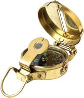 🧭 vintage old style military compass: nautical pocket brass navigational instrument логотип