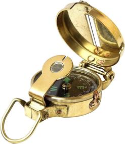 img 4 attached to 🧭 Vintage Old Style Military Compass: Nautical Pocket Brass Navigational Instrument