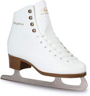 ⛸ regina botas figure ice skates - premium quality blades from czech republic for women, girls, and kids - exclusive nicole design in elegant white color logo