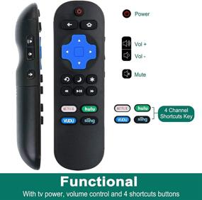 img 2 attached to 📱 Upgraded Replacement Remote for Hisense Roku TV, Universal Compatible with 50R7E 65R7E 43R6E 65R6E1 50R7050E 32H4030F 40H4030F 40H4030F1 32H4E1 58R6E TV 50R7F 55R7F, Replaces HU-RCRUS-20G Remote