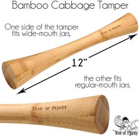 img 3 attached to 🥬 12-Inch Bamboo Fermenting Tamper - Ideal for Packing Sauerkraut and Other Nourishing Fermented Foods into Mason Jars | Also Referred to as a Sauerkraut Pounder, Vegetable Stomper or Kraut Pounder