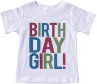 toddler t shirt with white sleeves – girls' clothing for tops, tees, & blouses, ideal for birthday celebrations logo