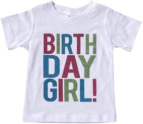 img 4 attached to Toddler T Shirt with White Sleeves – Girls' Clothing for Tops, Tees, & Blouses, Ideal for Birthday Celebrations