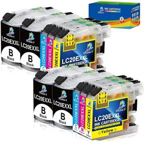 img 4 attached to 🖨️ Enhanced Double D LC20E Compatible Ink Cartridges for Brother MFC-J985DW Printer - 10 Pack, 4BK+2C+2M+2Y - Updated Version