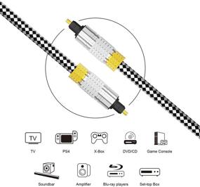 img 2 attached to 🔊 CableCreation Optical Audio Cable 12FT - Premium Digital Audio Cable for Enhanced Home Theater Experience: Supports Sound Bars, TVs, PS4, Xbox, and More!