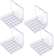 🧵 ira pollitt 4 pack machine bobbin organizer - plastic case with transparent 25 slots - empty bobbins spools box - sewing machine bobbin organizer storage box - sewing machine holder container box logo