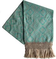 🧣 turquoise rebozo shawl for women - authentic mexican handmade scarf, wraps & accessories logo