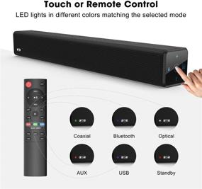 img 2 attached to Bestisan Soundbar with Built-in Subwoofer, 2.1 Channel 100Watt Bluetooth 5.1 Surround Sound Systems (32 Inches, DSP, Touch Remote Control, Adjustable Bass)