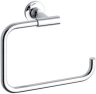kohler purist collection polished chrome bathroom towel ring - k-14441-cp logo