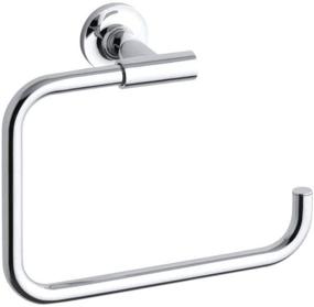 img 4 attached to KOHLER Purist Collection Polished Chrome Bathroom Towel Ring - K-14441-CP