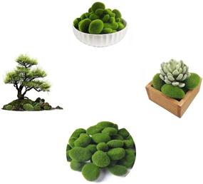 img 1 attached to 🌿 30 Pieces of Decorative Artificial Moss Rocks: Faux Green Moss Balls, Moss Covered Stones, Fake Moss Decor for Floral Arrangements, Fairy Gardens, Crafting, and Plant Pot Decoration (3 Sizes)