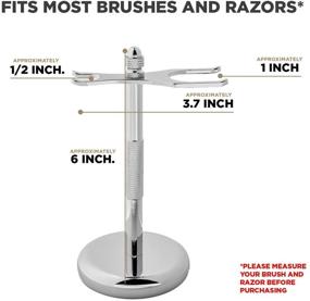 img 2 attached to 💎 Premium Chrome Razor and Brush Stand - The Ultimate Safety Razor Stand. Enhance the Longevity of Your Shaving Brush.