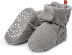 img 4 attached to 👟 Шапочки для новорожденных с антискользящей подошвой - Стильные туфли для малышей-мальчиков