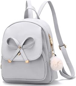 img 4 attached to Bowknot Fashion Backpack Leather Daypacks Women's Handbags & Wallets