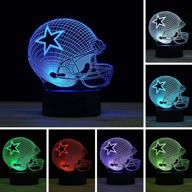 🏈 optimized 3d led night light for home decor or holiday gifts - baseball helmet design with 7 colors gradual changing, touch switch and usb table lamp логотип