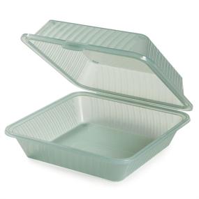 img 1 attached to 🌿 Environmentally-Friendly Jade Polypropylene Takeout Container with Compartments